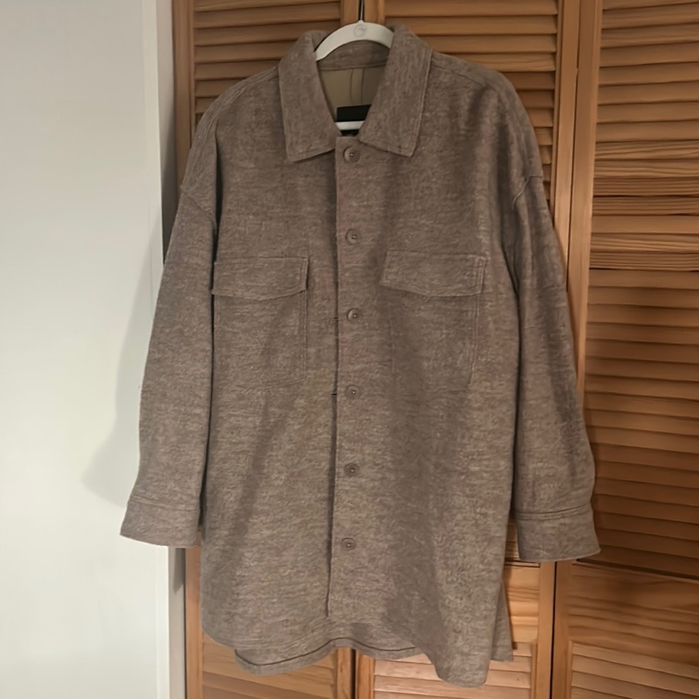 Tan 100% wool stylish coat